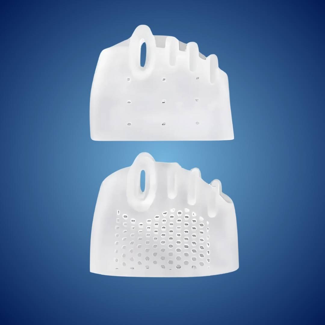 "Orthopädische Einlegesohlen Seitenansicht, Bunion-Schmerzlinderung, innovative Fußausrichtung, Komforteinlagen für Ballenzeh