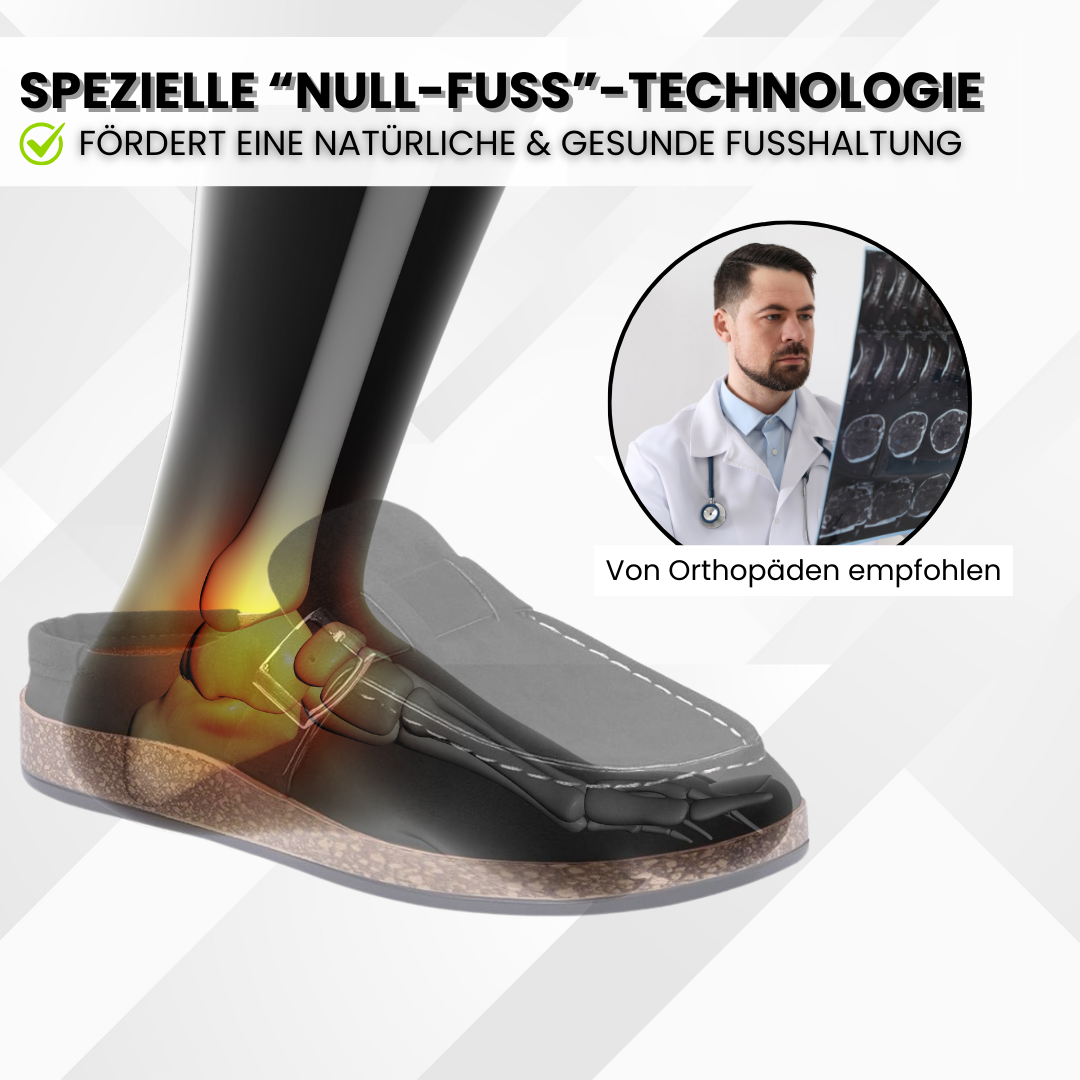 "Orthopädische Hausschuhe mit Wildleder und rutschfester Sohle, bieten Komfort und Fußunterstützung, elegant designt."