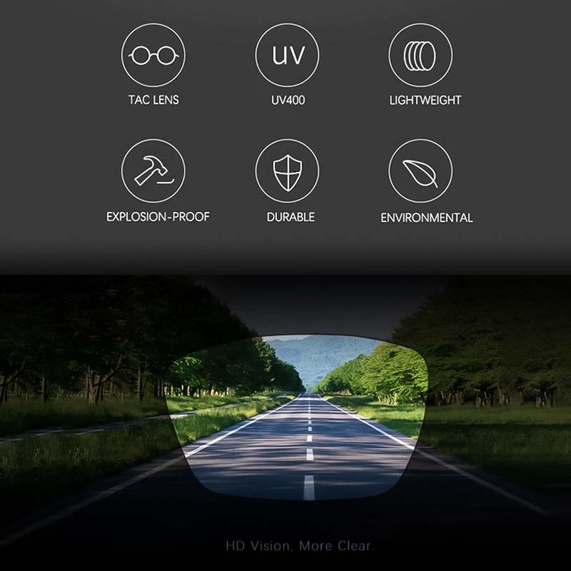 "Polarisierte Motorrad-Sonnenbrille, modernes Design, leichte Konstruktion, klare Sicht, Blendschutz, ergonomisch, lila Linse