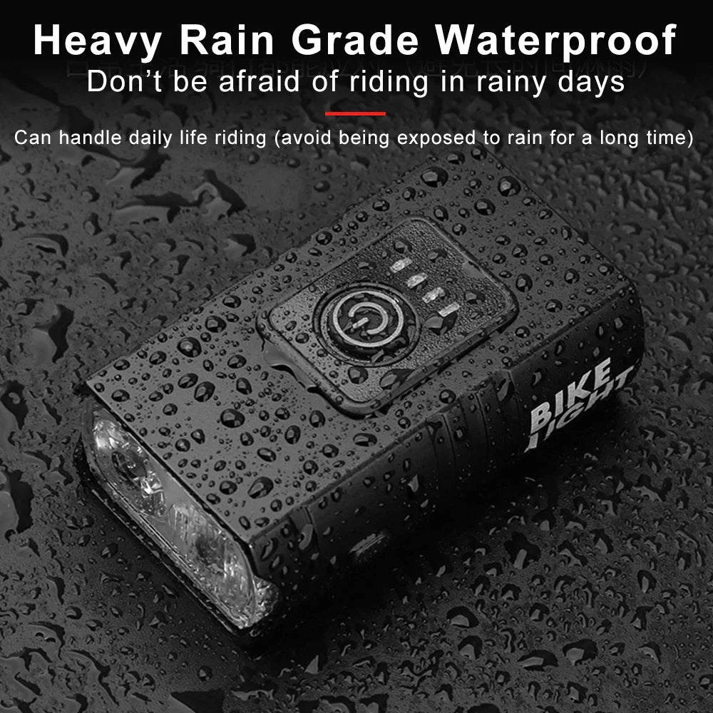 "PowerBeam 1500 LED Fahrradlampe mit USB, 6 Modi: Kompakte, wasserresistente Leuchte für Nachtfahrten, 1500 Lumen."