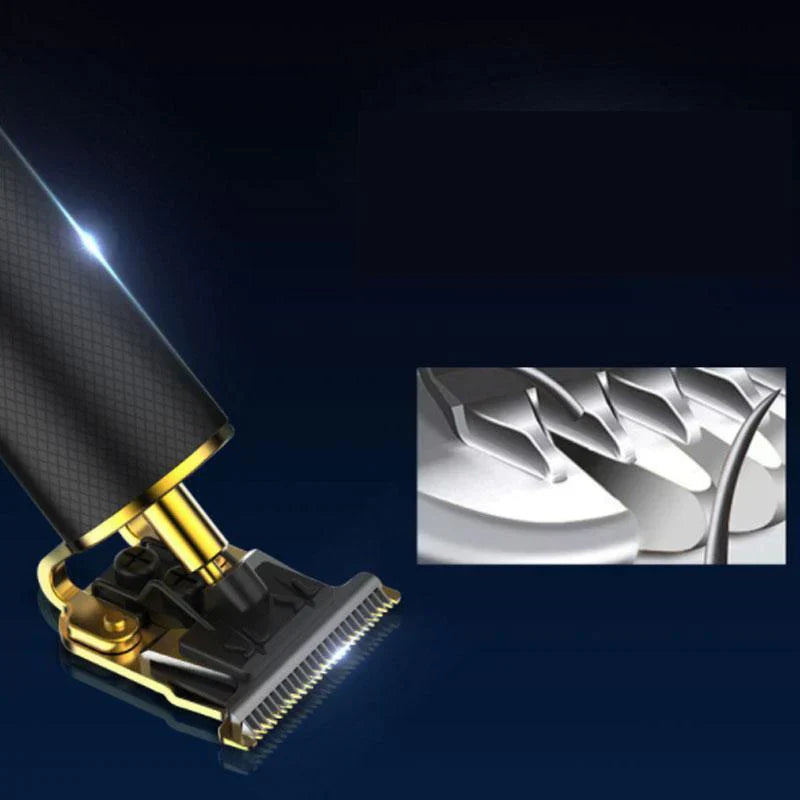 Profi Haarschneider für Männer mit T-förmiger Karbonstahlklinge, ergonomischem Design, ideal für präzises Haar- und Bartstyli