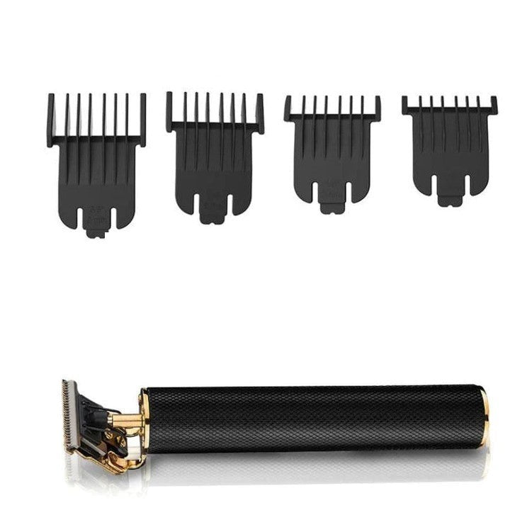 Profi Haarschneider für Männer mit T-förmiger Karbonstahlklinge, ergonomischem Design, ideal für präzises Haar- und Bartstyli