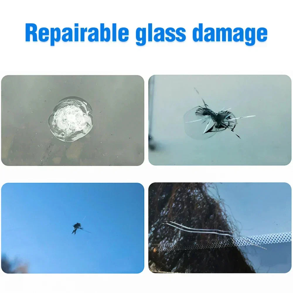 "ProGlass Repair™ Kit für schnelle Glasreparatur, komplette Werkzeuglösung für rissige Windschutzscheiben oder Displays."