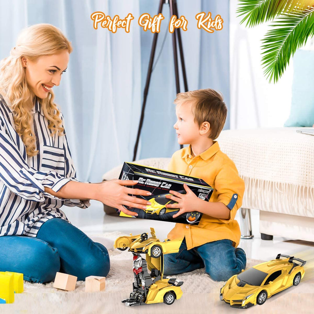 "RC Transformationsauto, Roboter-Spielzeug, 2.4GHz, farbenfrohes Auto, wandelbar in Roboter, ideal für Kinder, interaktiv"
