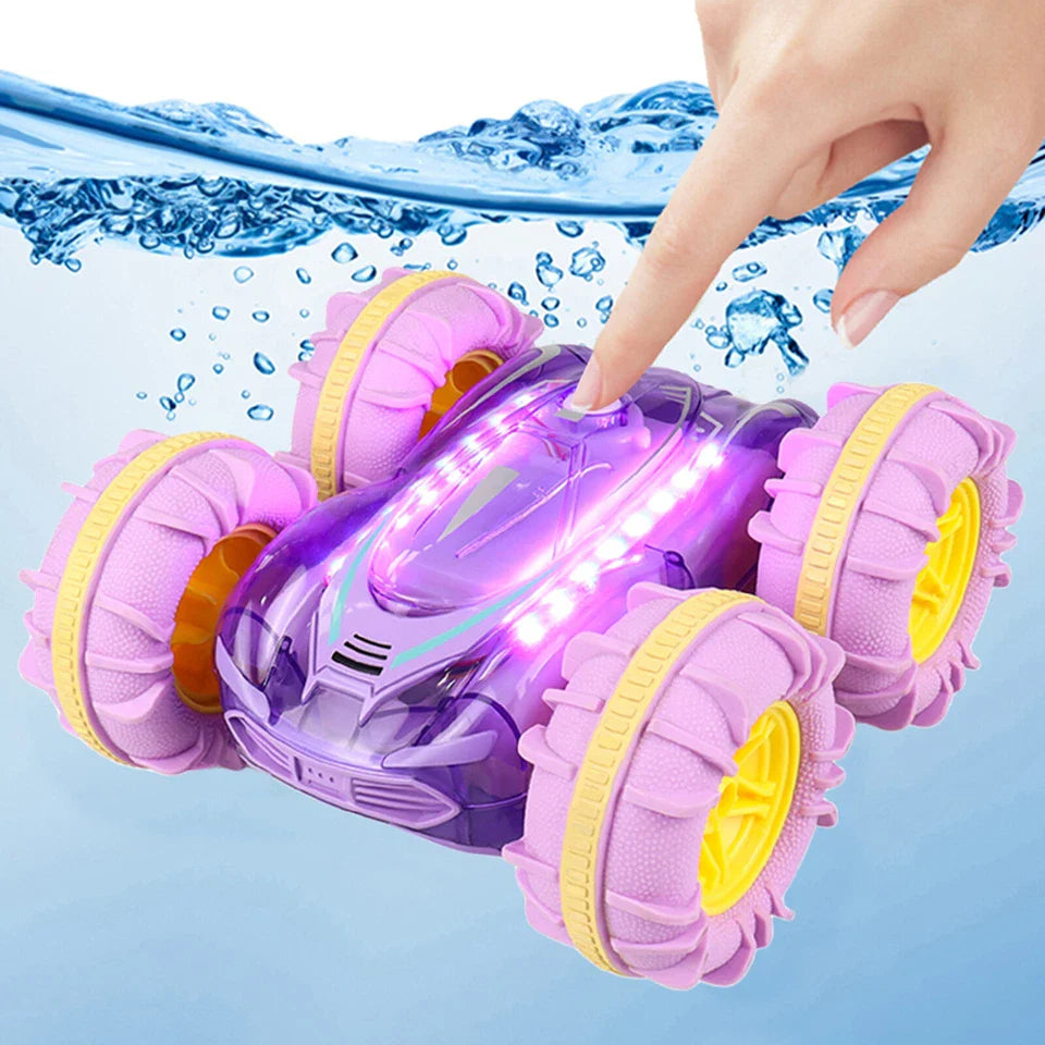 "Robustes, wasserfestes ferngesteuertes Amphibienfahrzeug, geeignet für Abenteuer auf Land und Wasser, für Kinder ab 6 Jahren