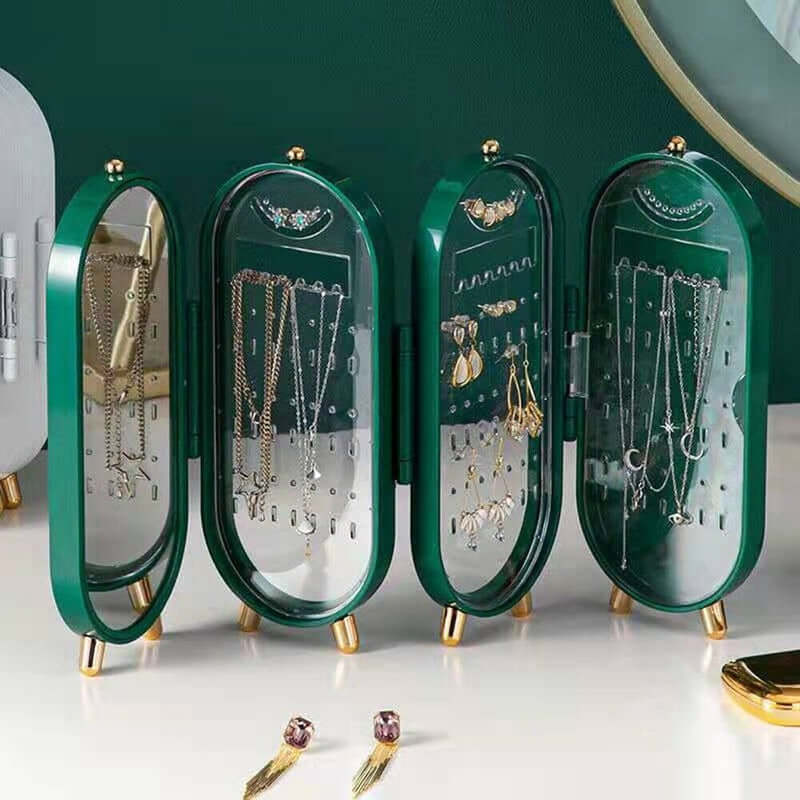 Organisateur de bijoux ovale pliable