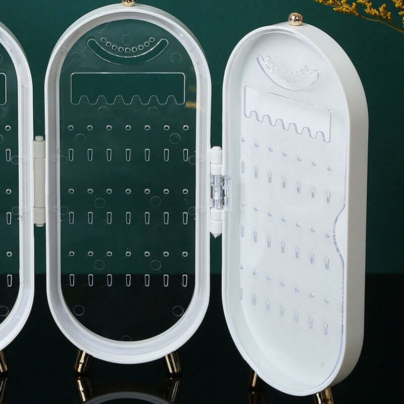Organisateur de bijoux ovale pliable