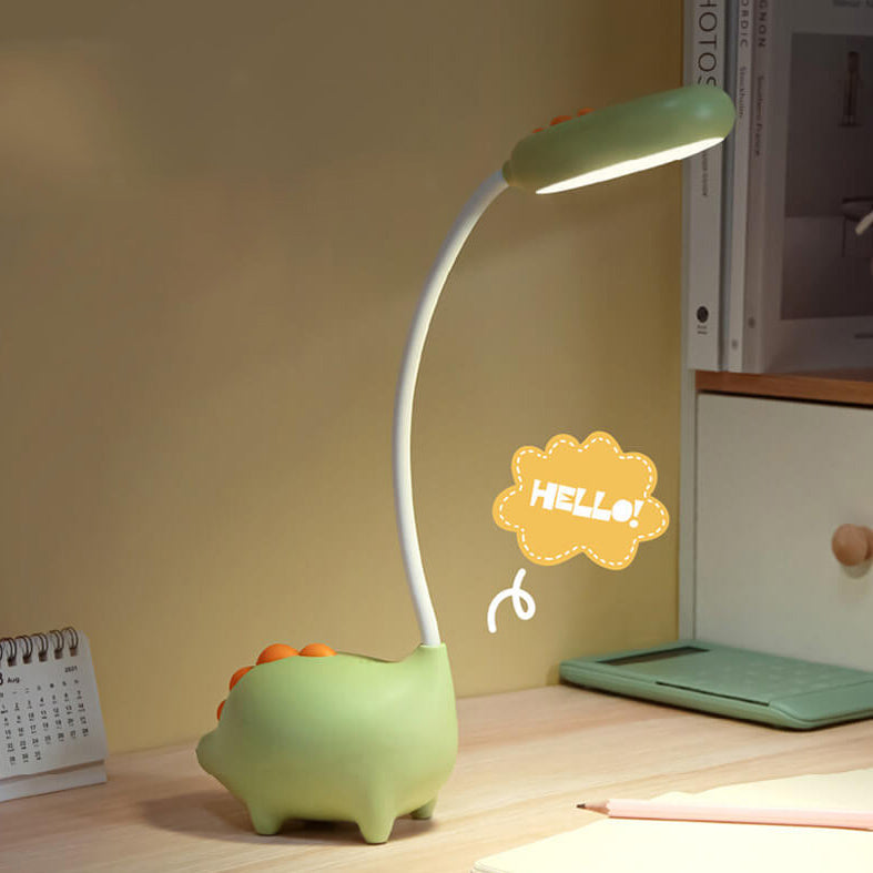 Sandsberg LED-Schreibtischlampe in Dinosaurier-Form, augenfreundlich, wiederaufladbar, ideal für Kinderzimmer.
