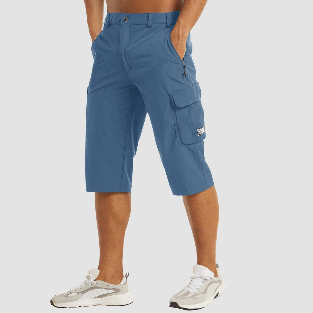 Schnelltrocknende Herren Cargo Shorts, leicht, mit Cargotaschen, elastischem Bund, ideal für Outdoor-Aktivitäten und Reisen.