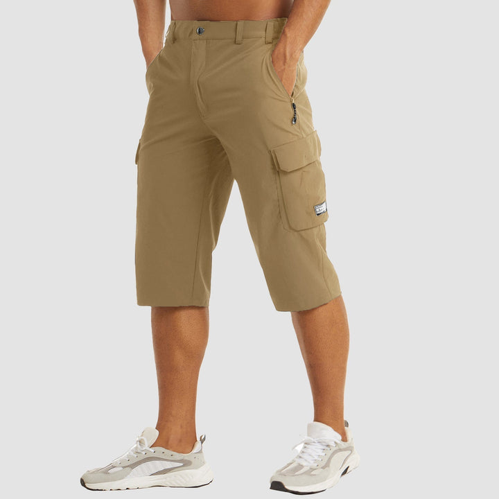 Schnelltrocknende Herren Cargo Shorts, leicht, mit Cargotaschen, elastischem Bund, ideal für Outdoor-Aktivitäten und Reisen.