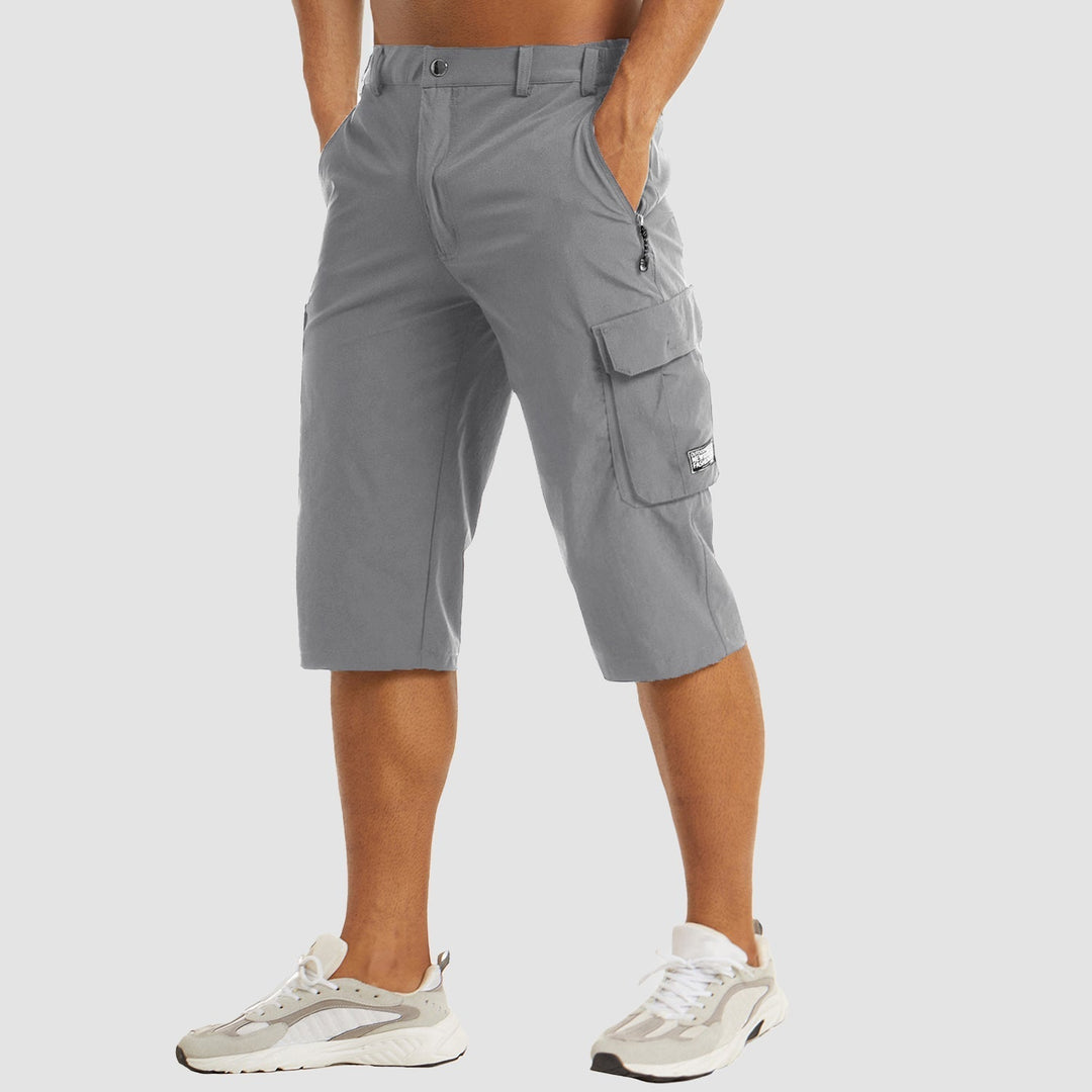 Schnelltrocknende Herren Cargo Shorts, leicht, mit Cargotaschen, elastischem Bund, ideal für Outdoor-Aktivitäten und Reisen.
