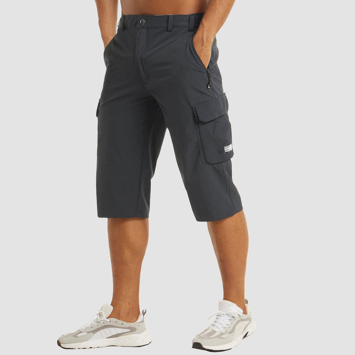 Schnelltrocknende Herren Cargo Shorts, leicht, mit Cargotaschen, elastischem Bund, ideal für Outdoor-Aktivitäten und Reisen.