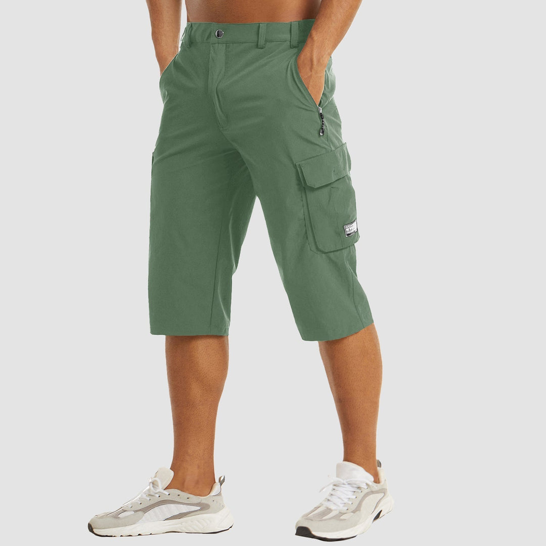 Schnelltrocknende Herren Cargo Shorts, leicht, mit Cargotaschen, elastischem Bund, ideal für Outdoor-Aktivitäten und Reisen.