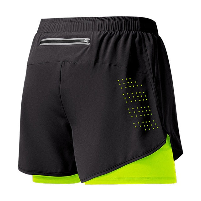 Schnelltrocknende Herren Laufshorts, leicht, atmungsaktiv, mit Mesh-Einsätzen und Reißverschluss, ideal für Sport.