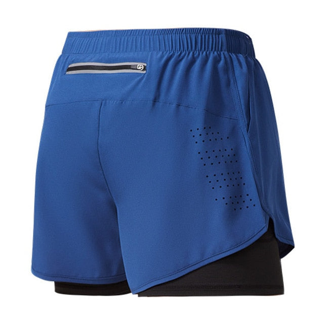 Schnelltrocknende Herren Laufshorts, leicht, atmungsaktiv, mit Mesh-Einsätzen und Reißverschluss, ideal für Sport.