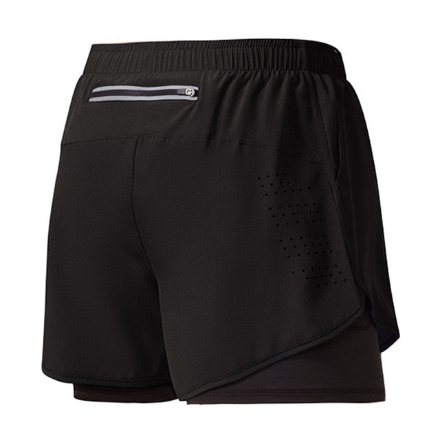 Schnelltrocknende Herren Laufshorts, leicht, atmungsaktiv, mit Mesh-Einsätzen und Reißverschluss, ideal für Sport.