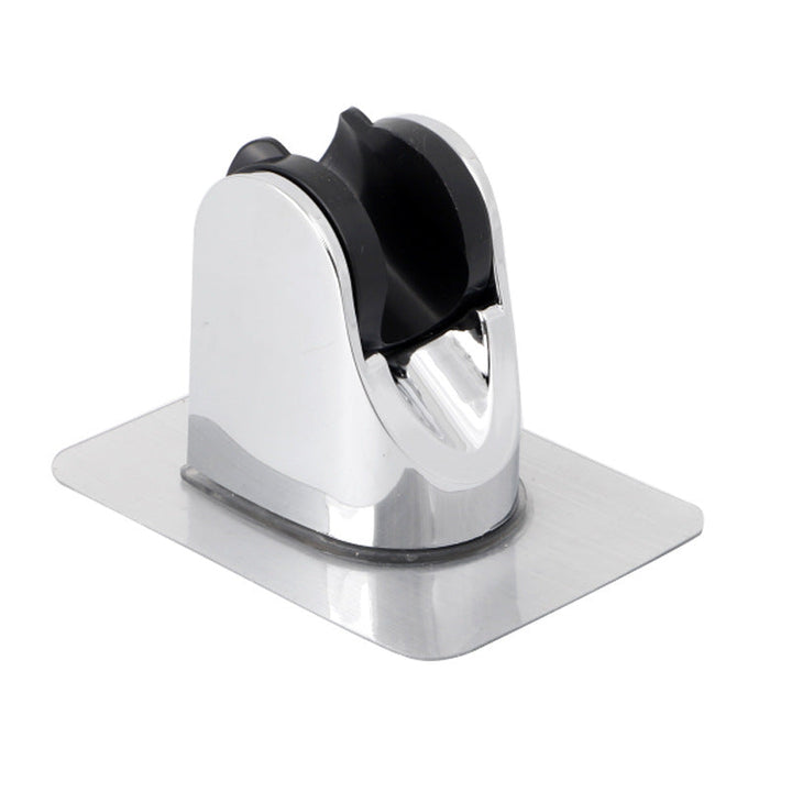 "Selbstklebender Duschkopfhalter, verstellbar, aus ABS-Kunststoff, auf Glaswand angebracht, moderner Stil"