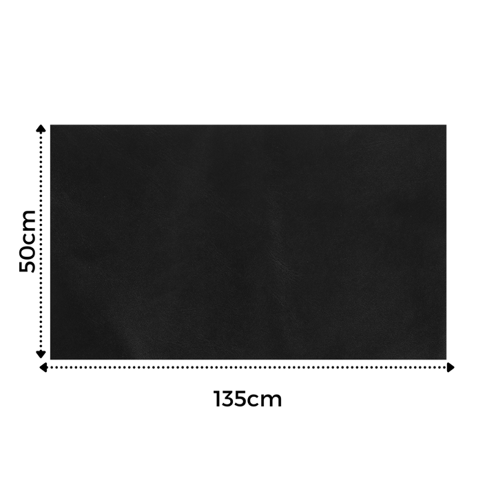 Selbstklebender Lederflicken, ideal für Möbel- und Kleidungsreparatur, in Schwarz, robustes Kunstleder, einfach anzubringen.