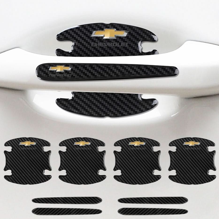 "Selbstklebendes Auto Türschutz Set im Carbon-Look mit universeller Passform und kratzfestem Design für effektiven Schutz."