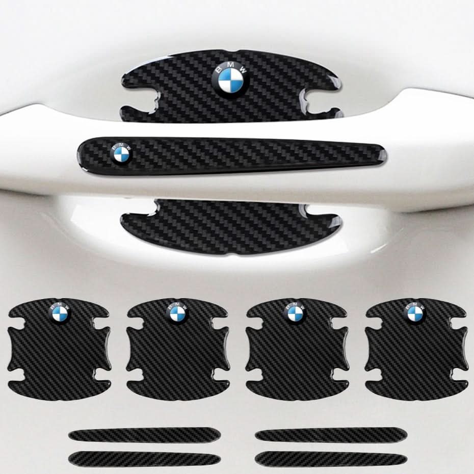 "Selbstklebendes Auto Türschutz Set im Carbon-Look mit universeller Passform und kratzfestem Design für effektiven Schutz."