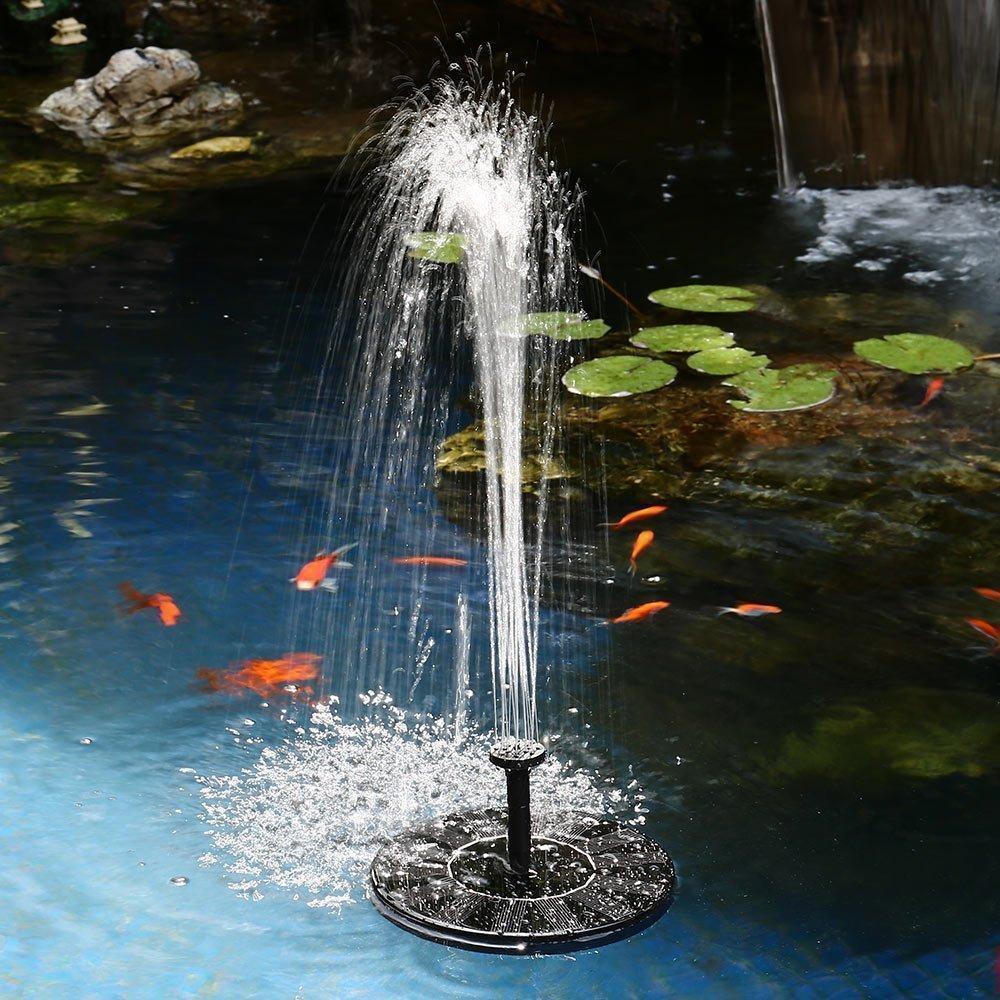 "Solar Springbrunnen Pumpe für Garten, nachhaltiges Design, plätscherndes Wasser, ohne Kabel, effiziente Solarenergie."