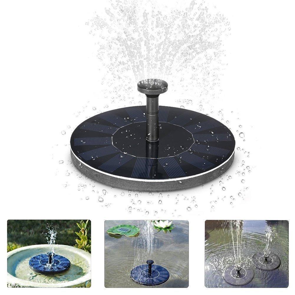 "Solar Springbrunnen Pumpe für Garten, nachhaltiges Design, plätscherndes Wasser, ohne Kabel, effiziente Solarenergie."