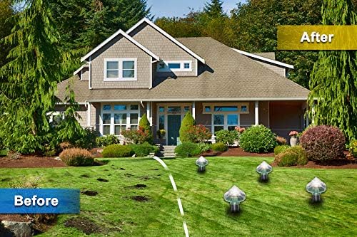 "Solarbetriebener Tiervertreiber für den Garten, wetterfest und umweltfreundlich, schützt vor Nagetieren durch Schallwellen."