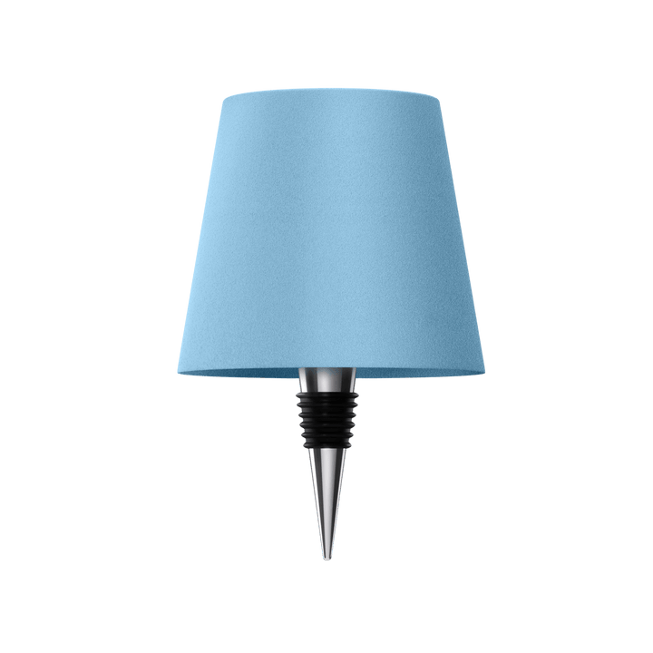 Stilvolle LED-Tischlampe in Flaschenform mit warmem Licht, kabellos, wiederaufladbar, ideal für nachhaltiges Wohndesign.