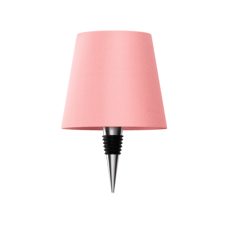 Stilvolle LED-Tischlampe in Flaschenform mit warmem Licht, kabellos, wiederaufladbar, ideal für nachhaltiges Wohndesign.