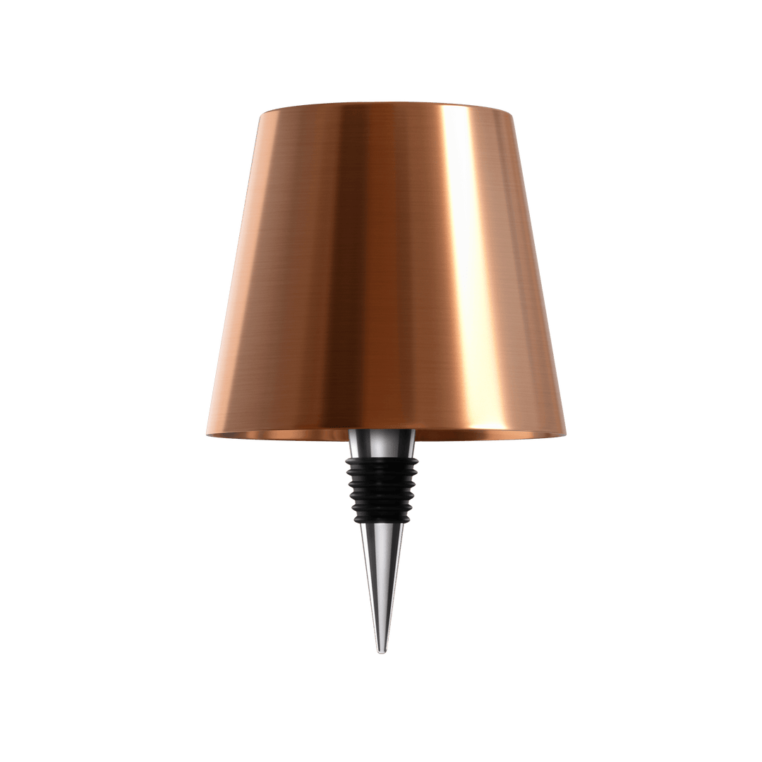 Stilvolle LED-Tischlampe in Flaschenform mit warmem Licht, kabellos, wiederaufladbar, ideal für nachhaltiges Wohndesign.