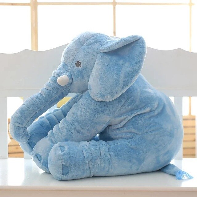 "Superweiches Plüsch Elefant Kuschelkissen für Babys und Kinder, grau, ideale Unterstützung und Trost, in charmantem Design."