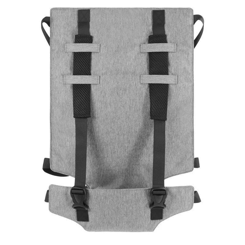 "Tragbarer Baby Sitzgurt, grau, leicht montierbar, für Sicherheit und Komfort auf Reisen und unterwegs, platzsparend."