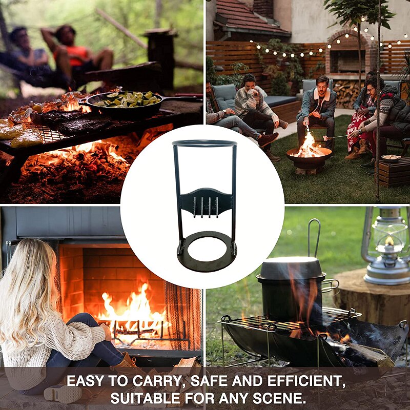 Tragbarer Holzspalter für sicheres Hacken, robuste Kohlenstoffstahlklinge, ideal für Kaminholz und Lagerfeuer.