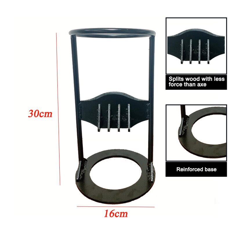 Tragbarer Holzspalter für sicheres Hacken, robuste Kohlenstoffstahlklinge, ideal für Kaminholz und Lagerfeuer.