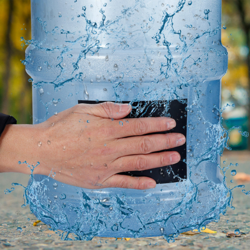 "Ultra starkes, wasserdichtes Reparaturband, schwarz-weiß, 10 cm breit, ideal zur Abdichtung und für Außenbereiche."