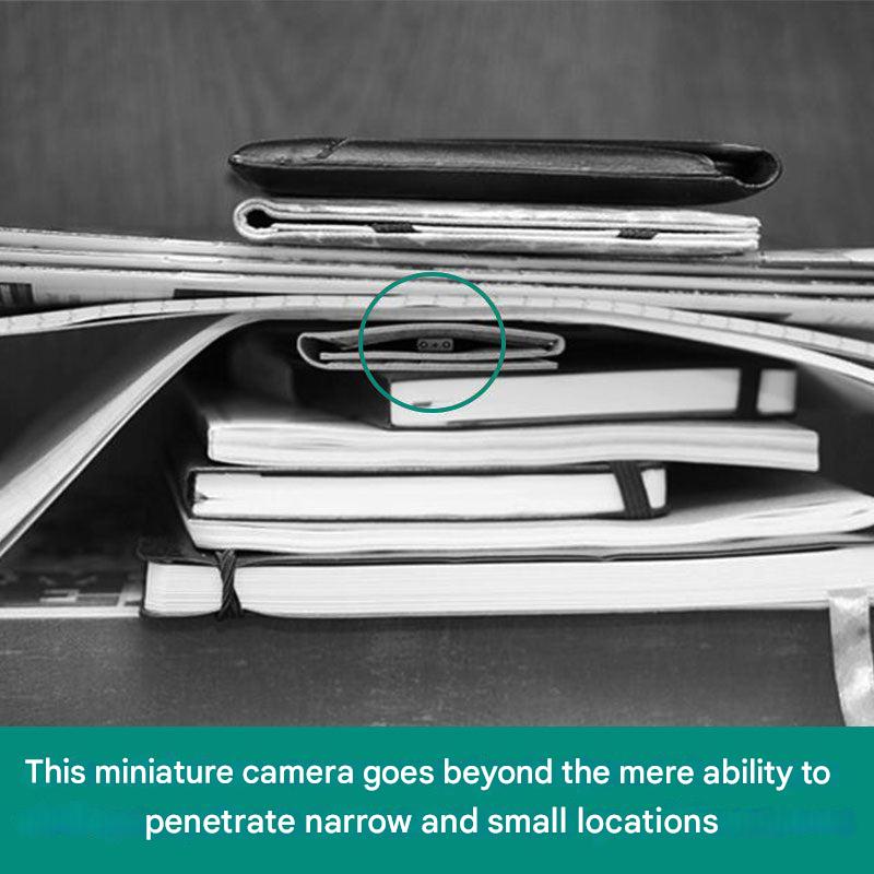 Ultrakompakte Mikro HD Sicherheitskamera, schwarz, mit Bewegungserkennung und Nachtsicht, 1080P für diskrete Überwachung.