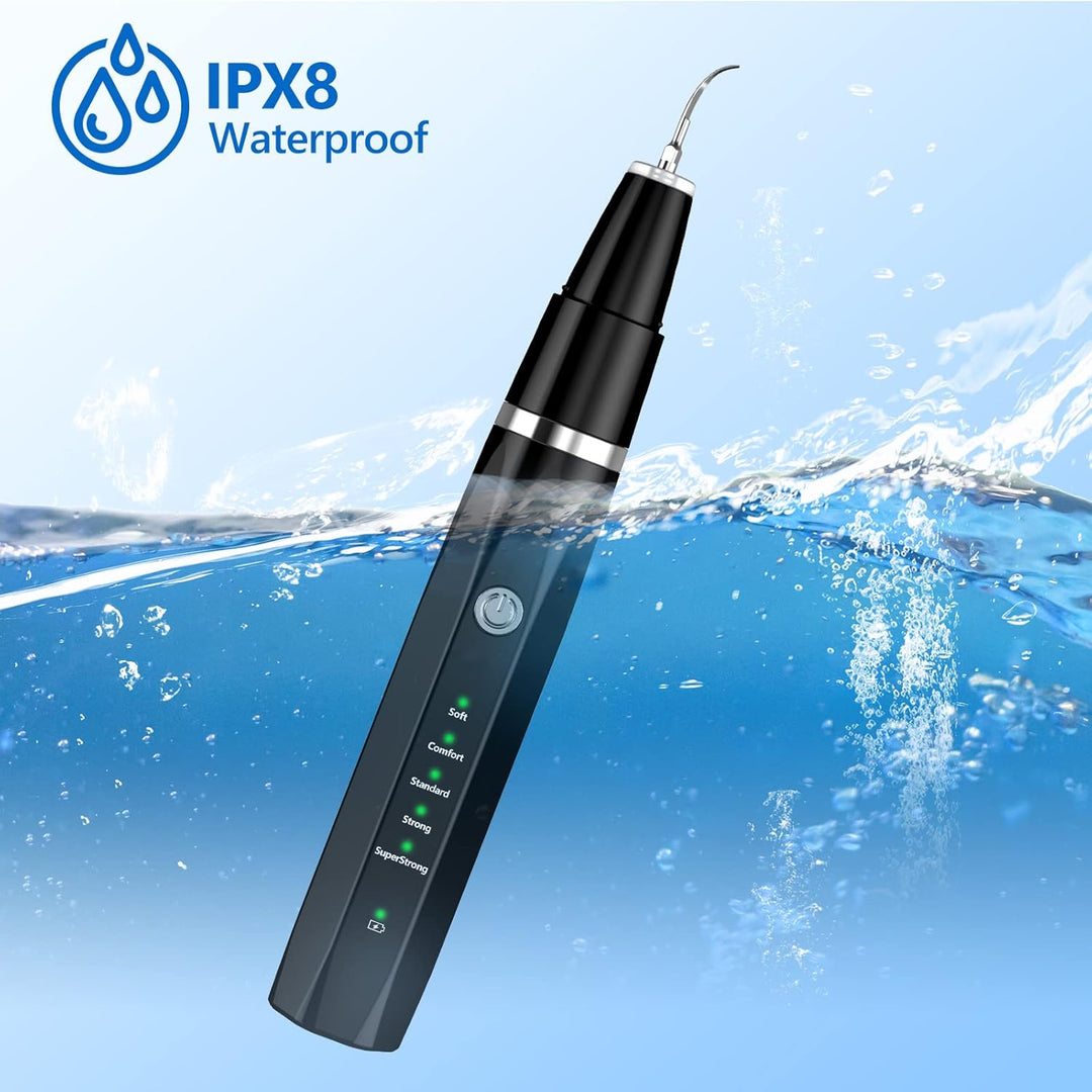 "Ultraschall Haustierzahnbürste, schwarz, für effektive Zahnreinigung, entfernt Zahnstein & Plaque, sanfte Mundhygiene."