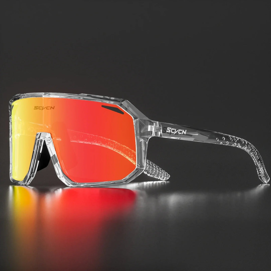 Unisex Radfahrer-Sonnenbrille mit UV400 Schutz, leicht und langlebig, ideal für Outdoor-Sport, modernen Look in Schwarz.