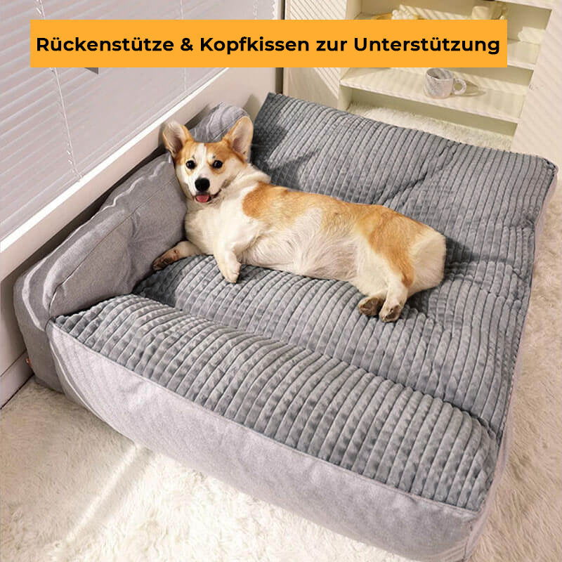 "Verdicktes waschbares Katzen-Hundebett, dick gepolstert, rutschfeste Basis, ideal für alle Jahreszeiten, braun, XL-Größe"
