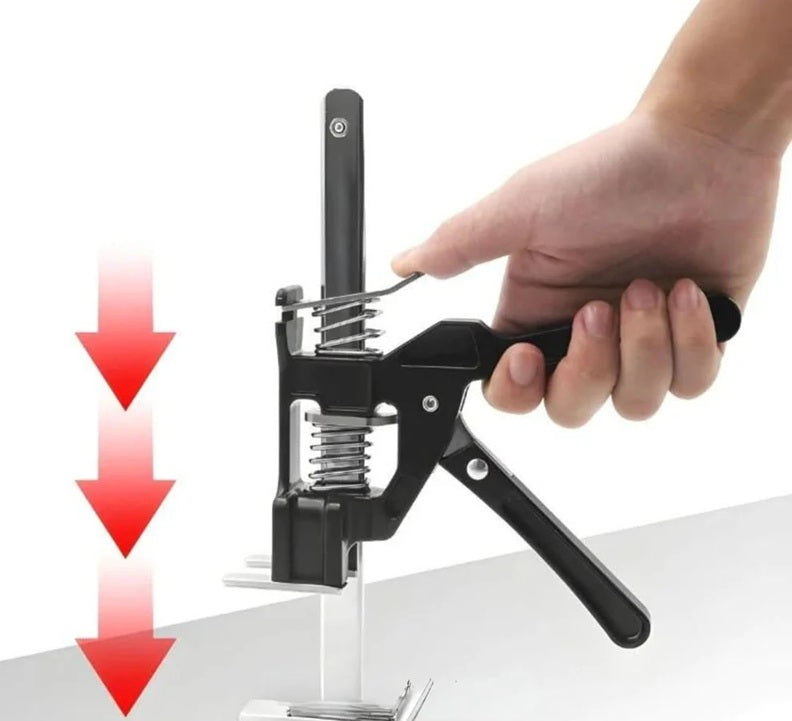 "Verstellbare Hebehilfe aus Stahl, ergonomisch, belastbar bis 150 kg, ideal für Bauprojekte, in elegantem Schwarz."