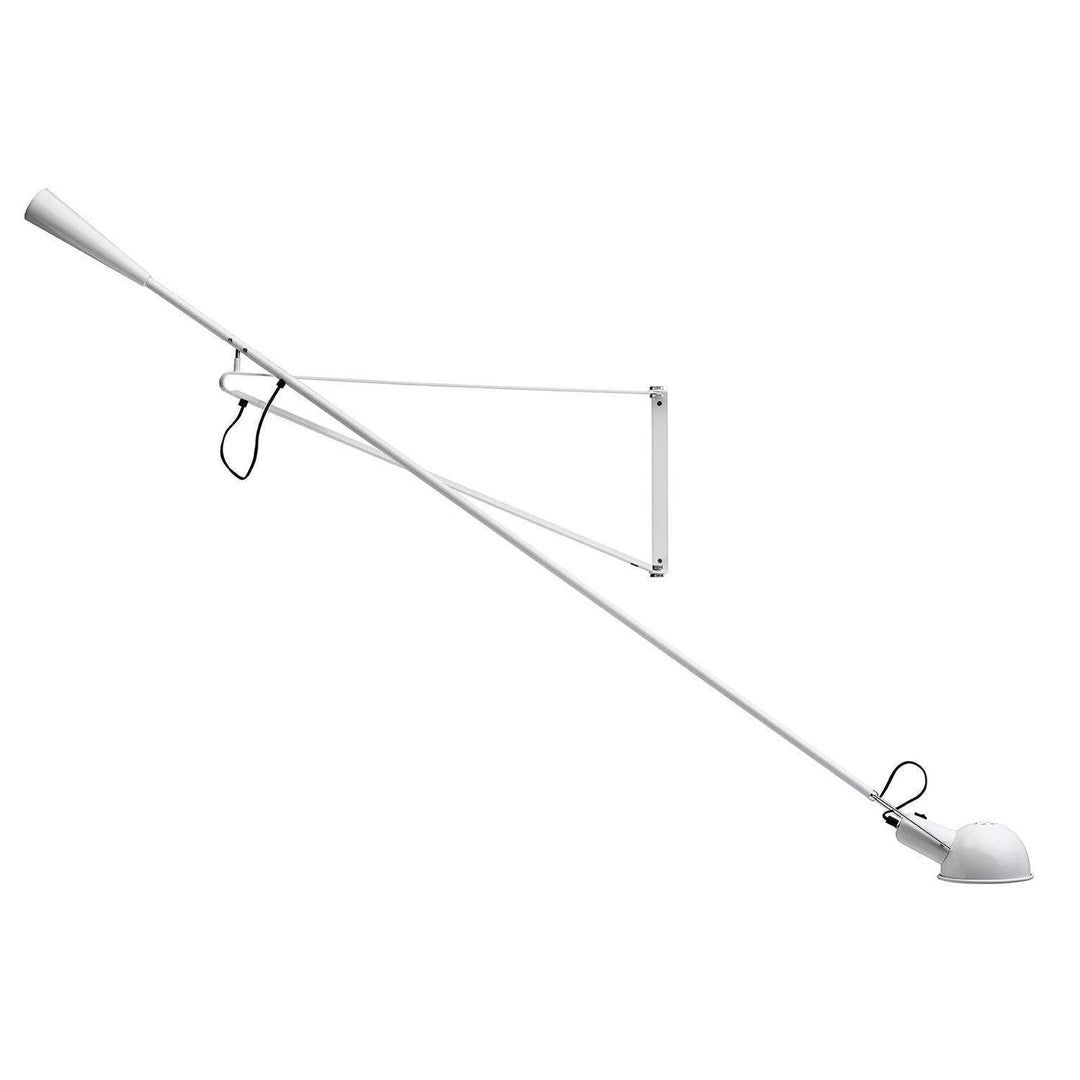 "Verstellbare Wandleuchte 265, industrielle Eleganz, Aluminiumschirm, Metallrahmen, flexible Beleuchtung für Zuhause."