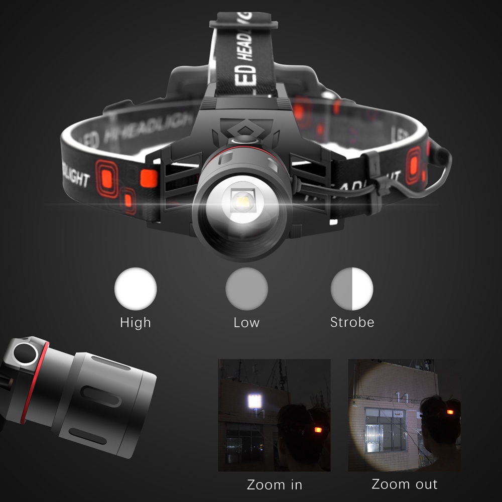 "Vielseitige, ergonomische LED Stirnlampe mit Weiß-, Rot- und Grünlicht, ideal für Outdoor-Abenteuer und Arbeiten im Dunkeln.