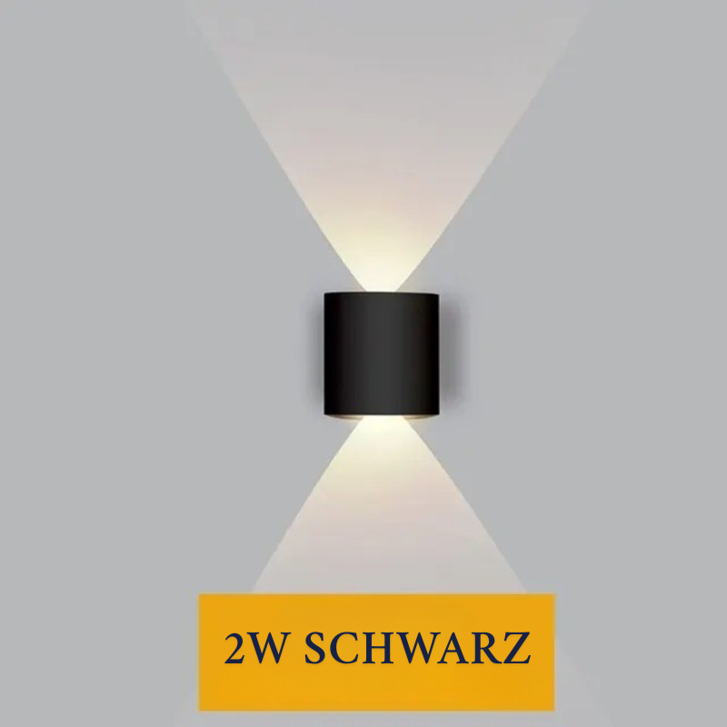 "Wasserdichte LED-Wandleuchte aus Aluminium, modernes Design, energieeffiziente Außenbeleuchtung, wetterfest, an Wand montier