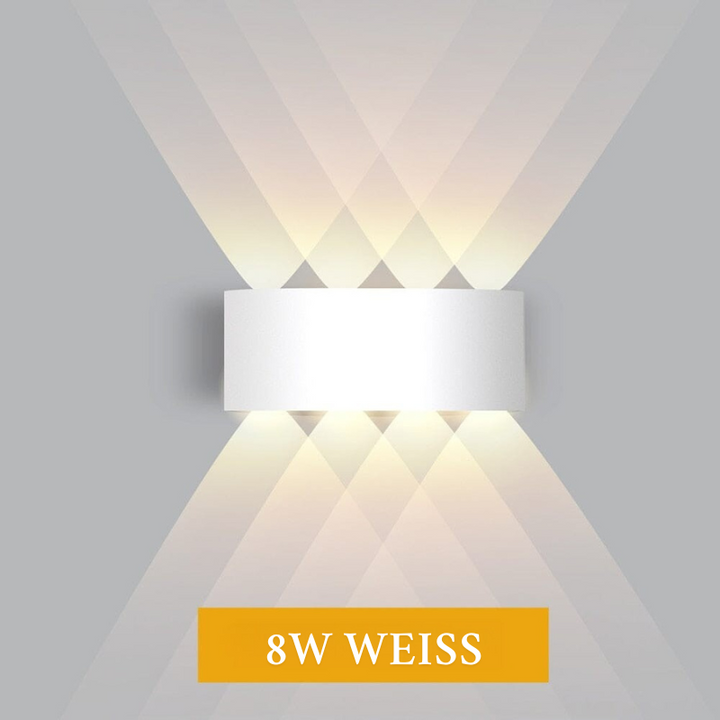 "Wasserdichte LED-Wandleuchte aus Aluminium, modernes Design, energieeffiziente Außenbeleuchtung, wetterfest, an Wand montier