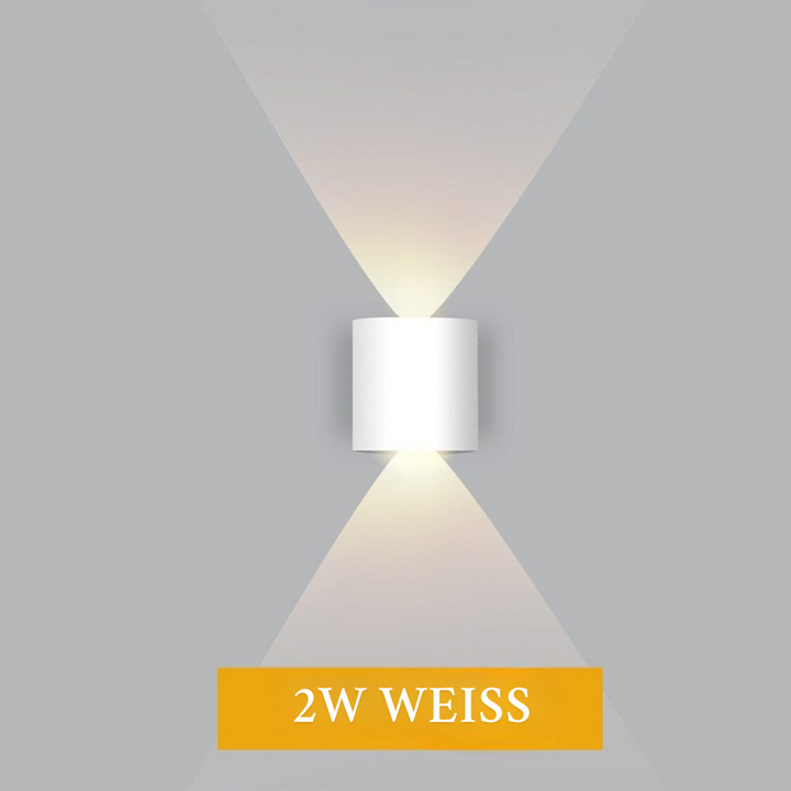 "Wasserdichte LED-Wandleuchte aus Aluminium, modernes Design, energieeffiziente Außenbeleuchtung, wetterfest, an Wand montier