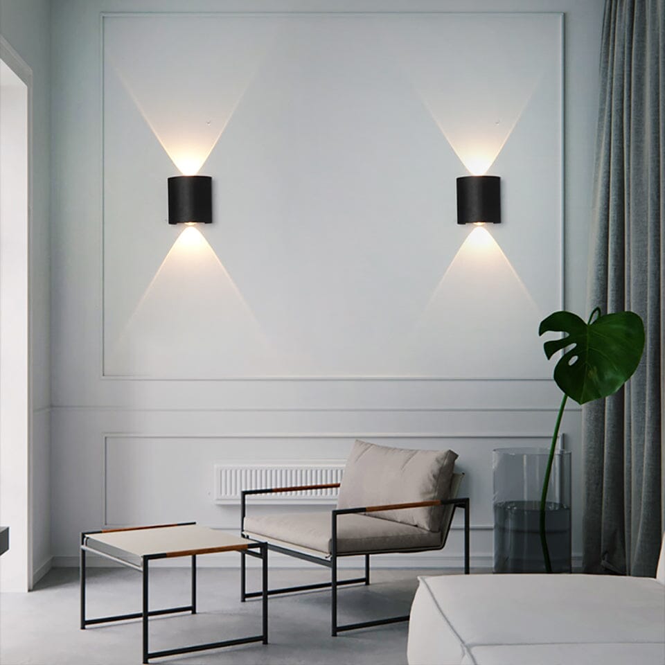 "Wasserdichte LED-Wandleuchte aus Aluminium, modernes Design, energieeffiziente Außenbeleuchtung, wetterfest, an Wand montier