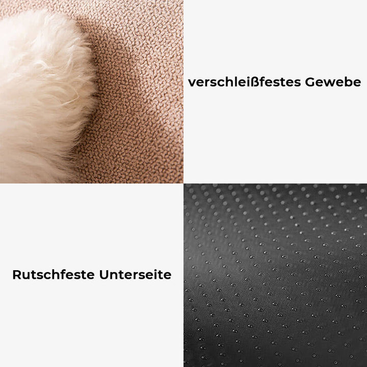 "Weiche, rutschfeste Hundetreppe aus Schaumstoff, robust und sicher, für einfachen Zugang zu Sofa oder Bett, braun und grau."