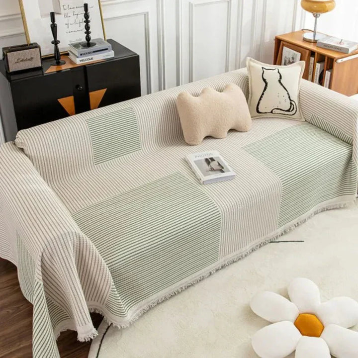 "Weiche Sofadecke mit abstraktem Muster, ideal für Wohnzimmer und Schlafzimmer, bietet Stil und Komfort in jedem Raum."