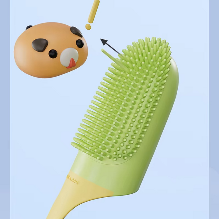 "Weiche TPR Zahnreinigungsbürste, sanfte Borsten, ergonomisch, in Gelb, Grau, Rosa, zur wirksamen Mundpflege"