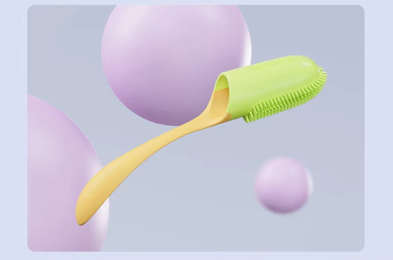 "Weiche TPR Zahnreinigungsbürste, sanfte Borsten, ergonomisch, in Gelb, Grau, Rosa, zur wirksamen Mundpflege"